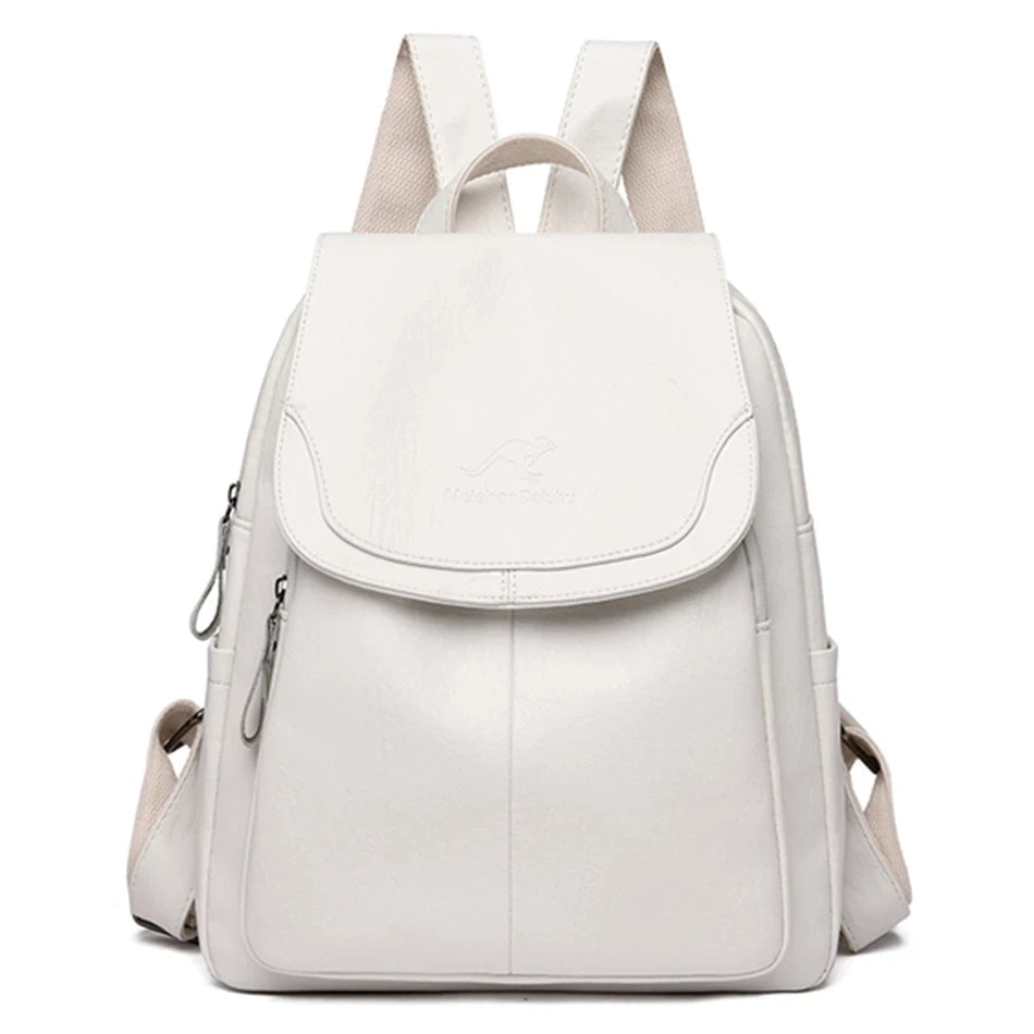 Freja | PU Leather Anti-Theft Backpack