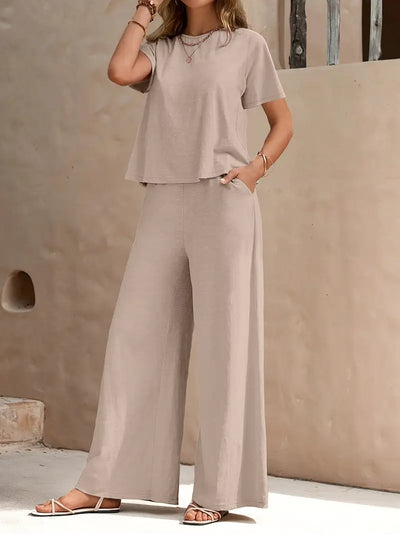 Marley | Relaxed Fit Wide-Leg Two-Piece Set