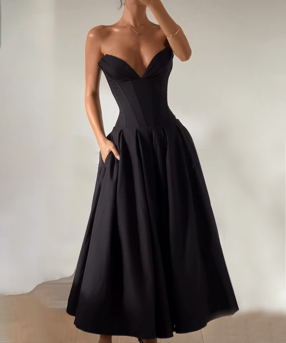 Sexy Solid color Gown Dress