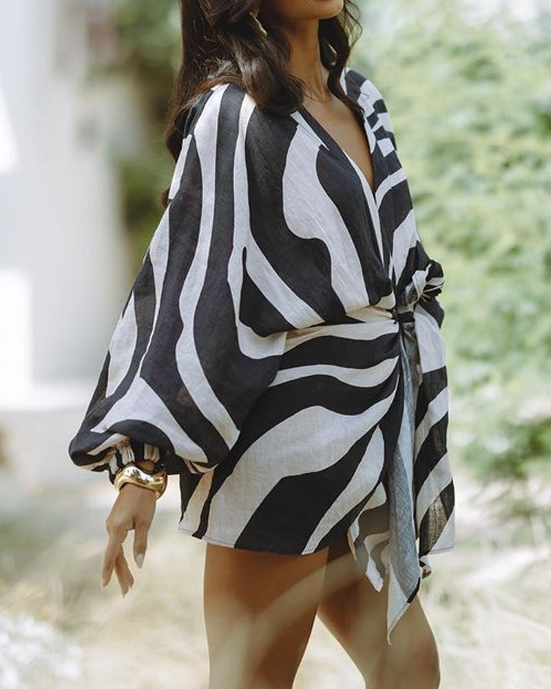 Maecey | Casual Zebra Print Dress