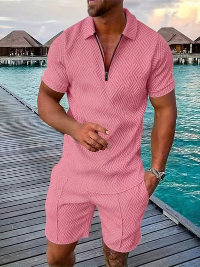 John | Textured Polo Set