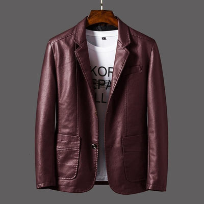 Peter | PU Leather Men’s Blazer