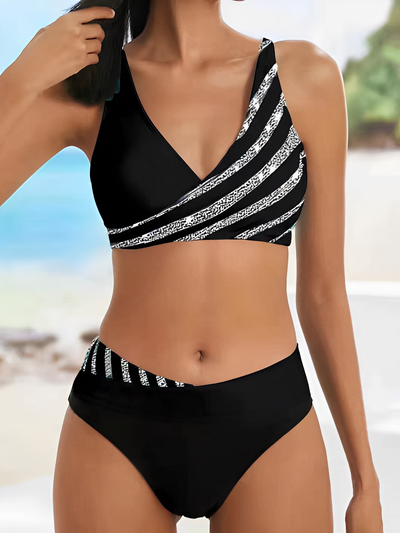 Dana | Striped Bikini Set