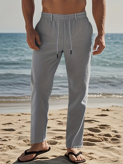 Kevin | Linen Drawstring Pants