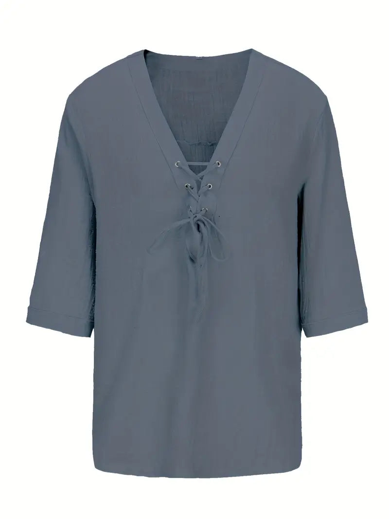 Caleb | Men's Lace-Up Casual Shirt