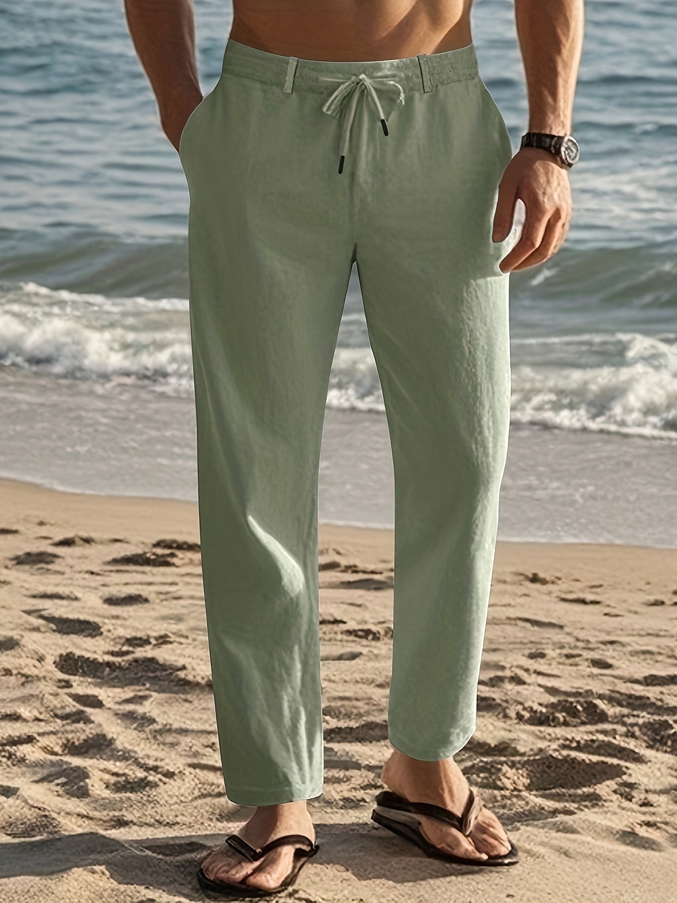 Kevin | Linen Drawstring Pants