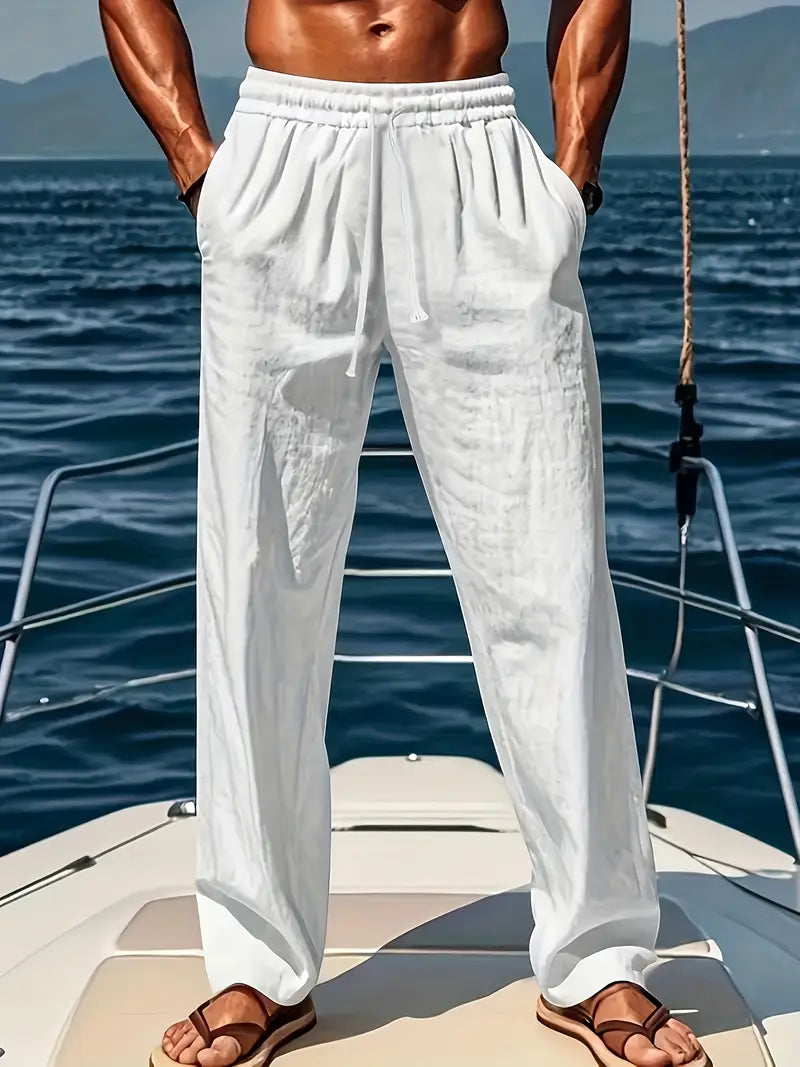 Mason | Lightweight Drawstring Linen Pants