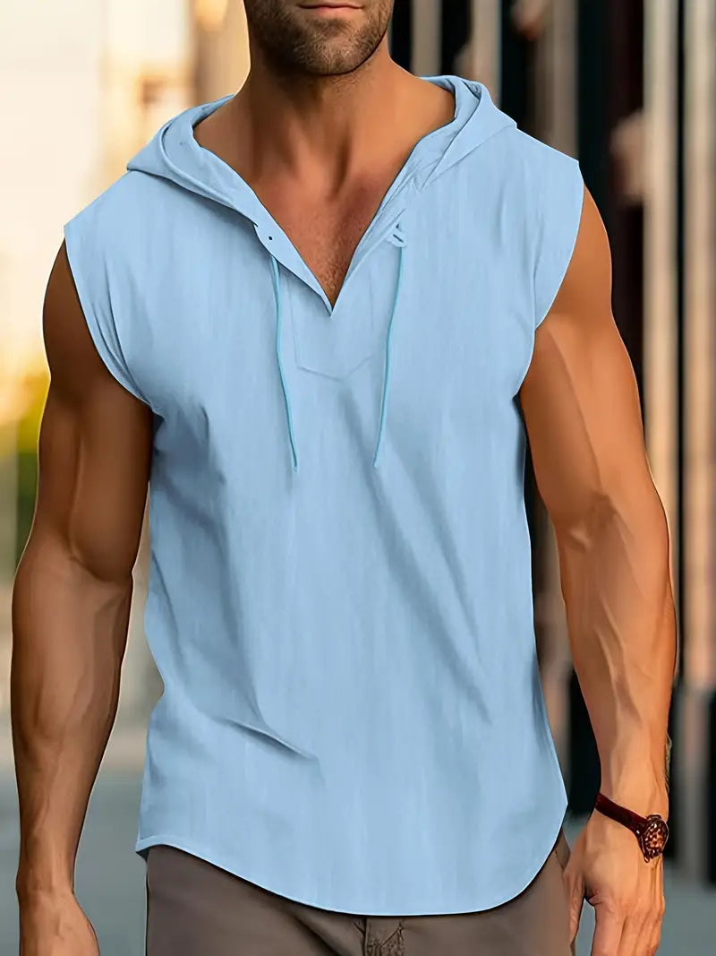 Harold | Sleeveless Hooded Pullover Shirt