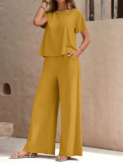 Marley | Relaxed Fit Wide-Leg Two-Piece Set