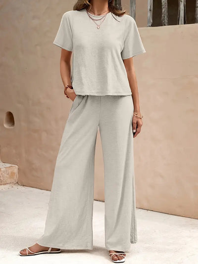 Marley | Relaxed Fit Wide-Leg Two-Piece Set