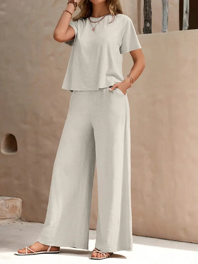 Marley | Relaxed Fit Wide-Leg Two-Piece Set