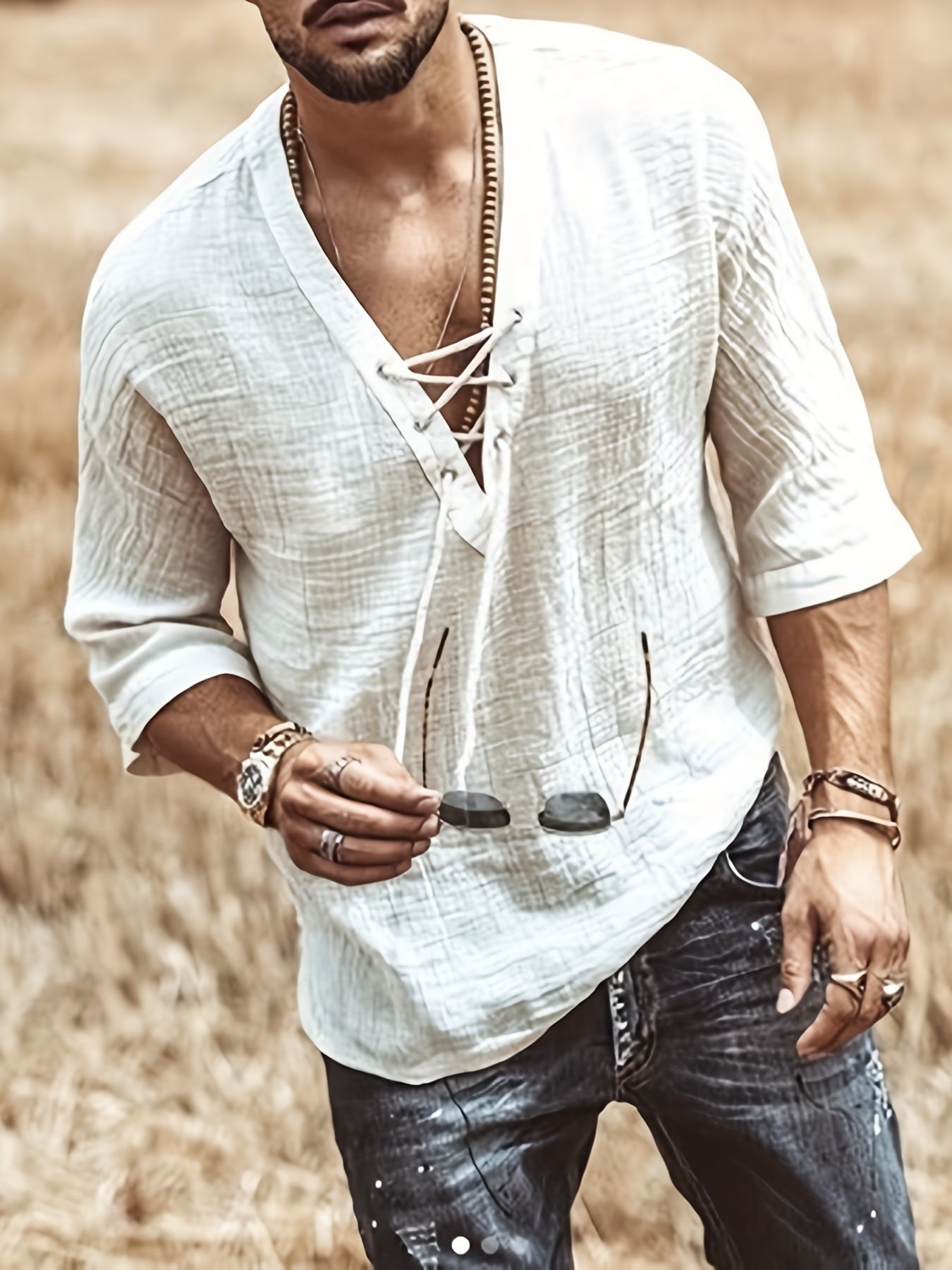 Jonathan | Classic Lace Up Shirt