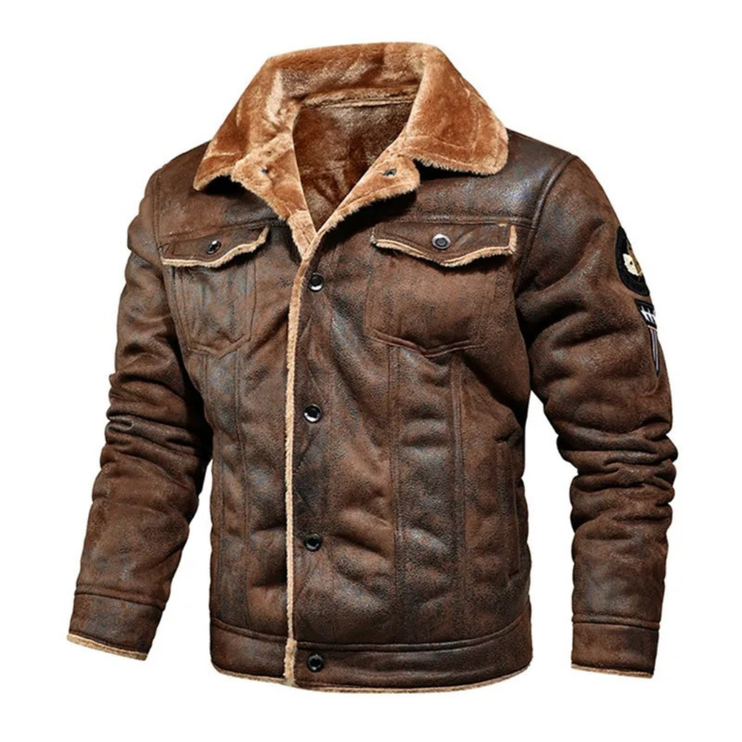 Jesper | PU Leather Aviator Jacket