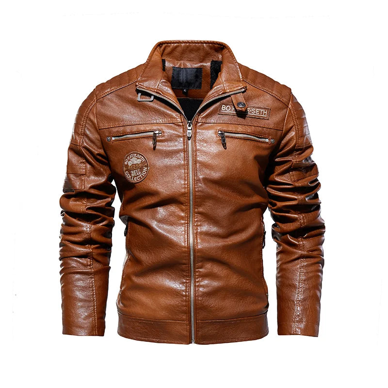 Alexandre | Vintage PU Leather Biker Jacket