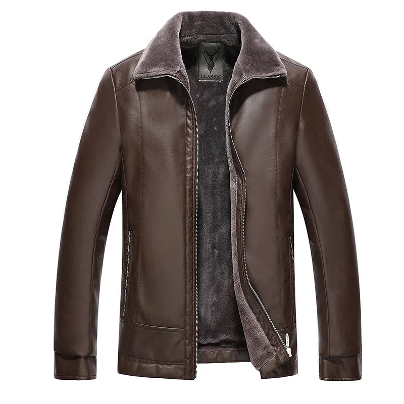 Mathis | PU Leather Winter Jacket