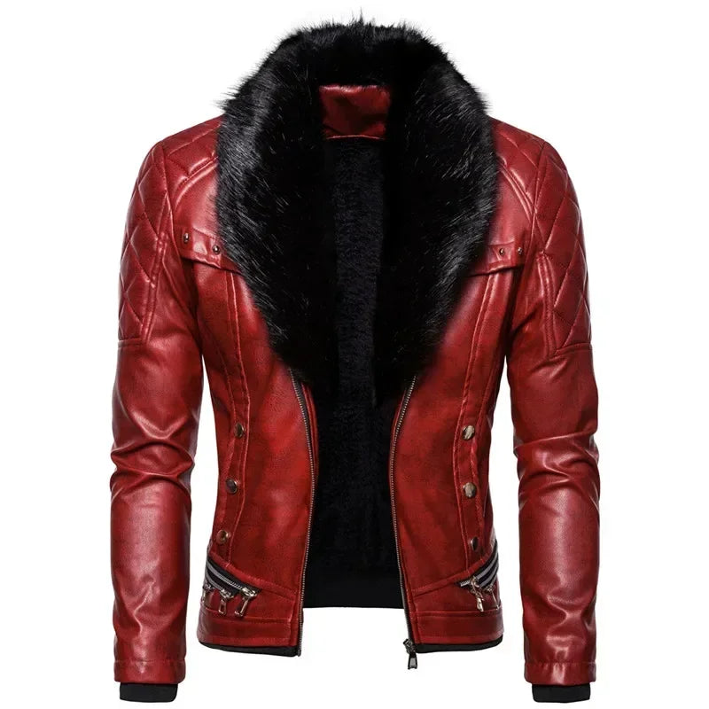 Thiago | PU Leather Fur Jacket