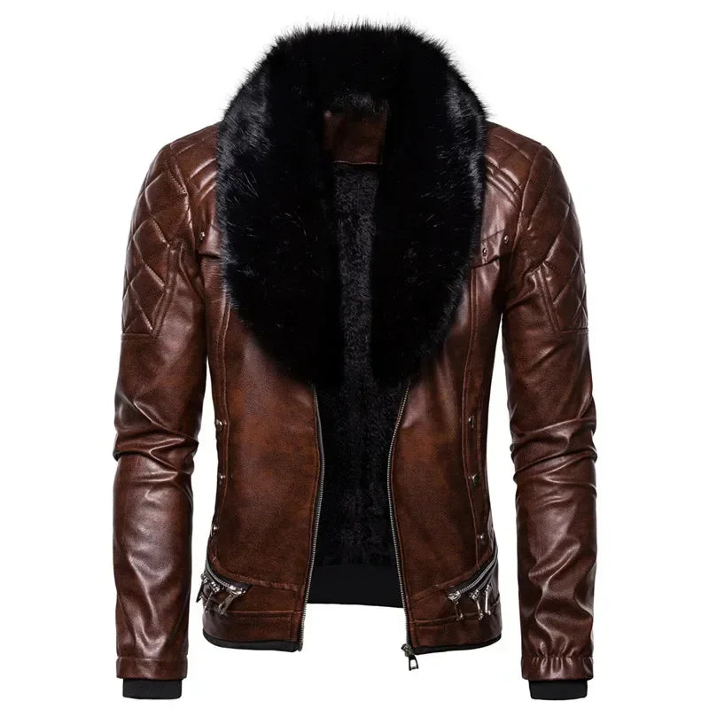 Thiago | PU Leather Fur Jacket