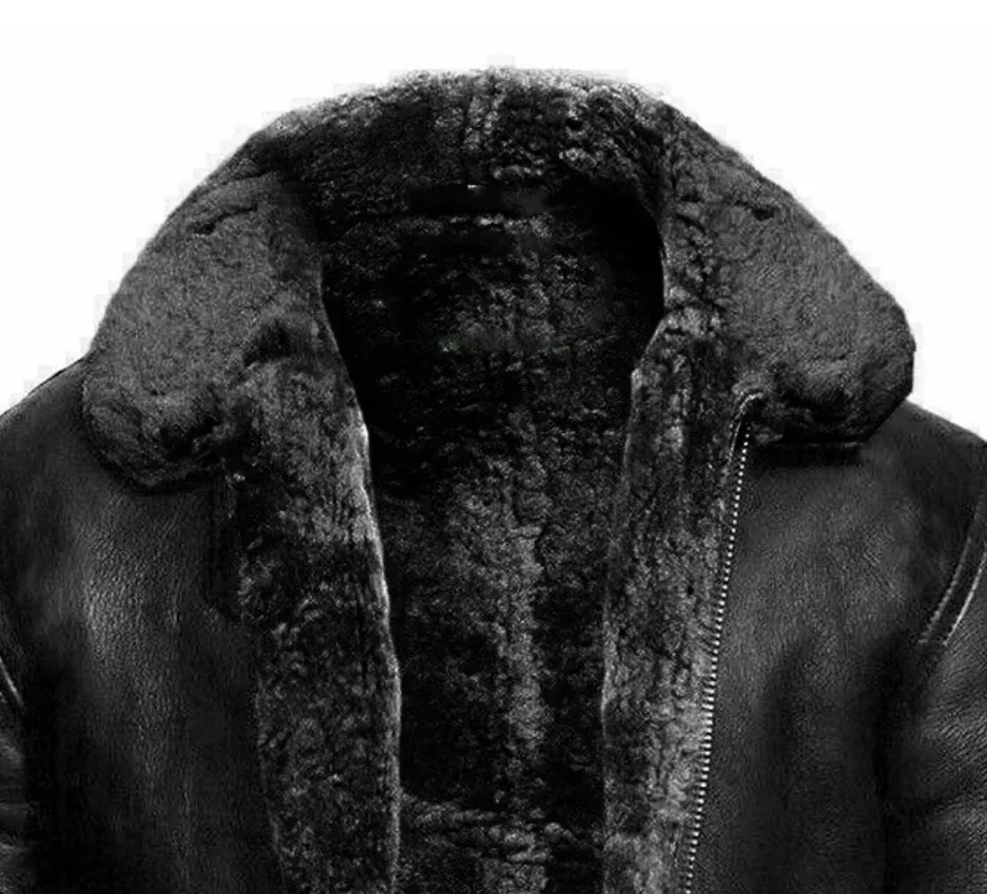 Maurice | PU Leather Shearling Jacket