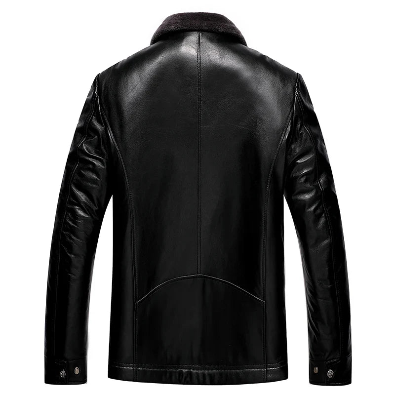 Mathis | PU Leather Winter Jacket