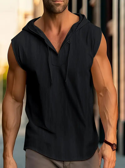 Harold | Sleeveless Hooded Pullover Shirt