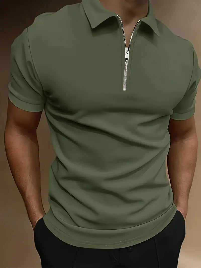 Ryan | Men's Zip Polo Shirt 1+1 FREE