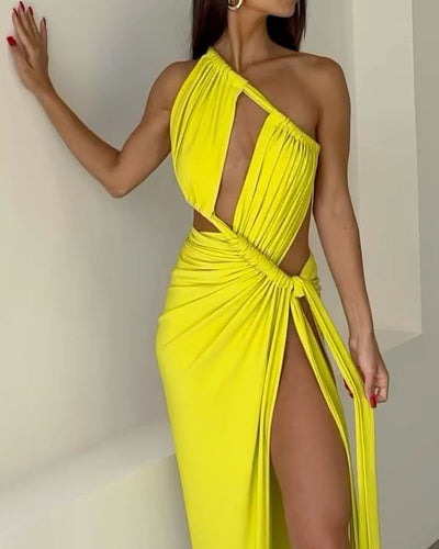 Sexy Cutout Pleated Dress