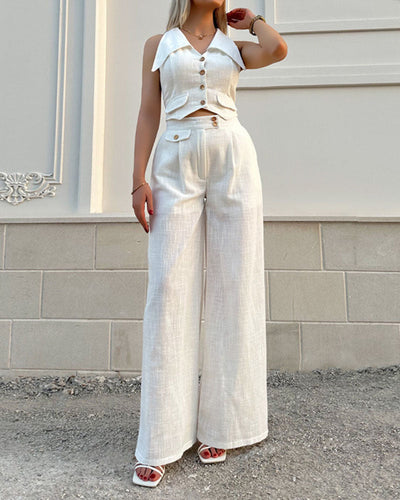 Fashion Superior Vest & Pants Two-piece Set