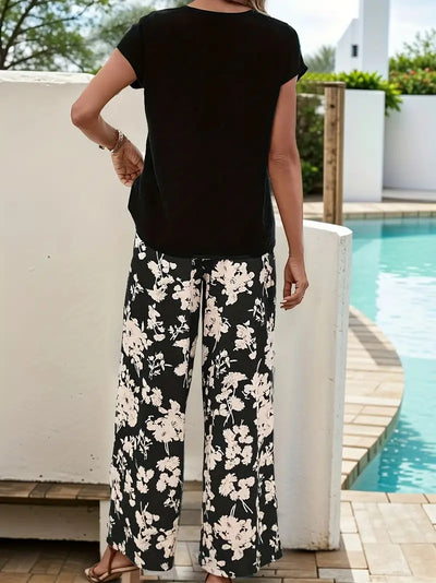 Lilah | Floral Wide-Leg Pants 2 Piece-Set