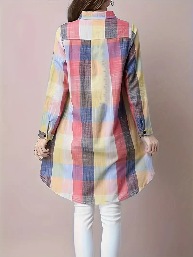 Tessa | Casual Checked Shirt Blouse