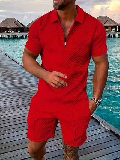 John | Textured Polo Set