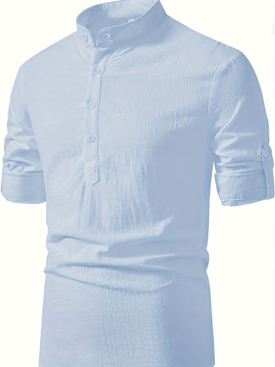 David | Casual Henley Shirt